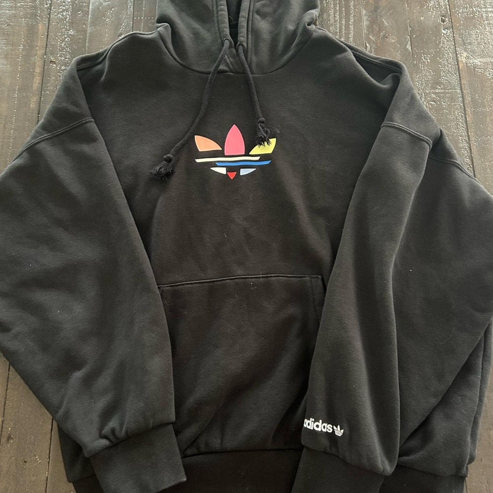 Adidas Black Crew Neck Sweater Casual Style